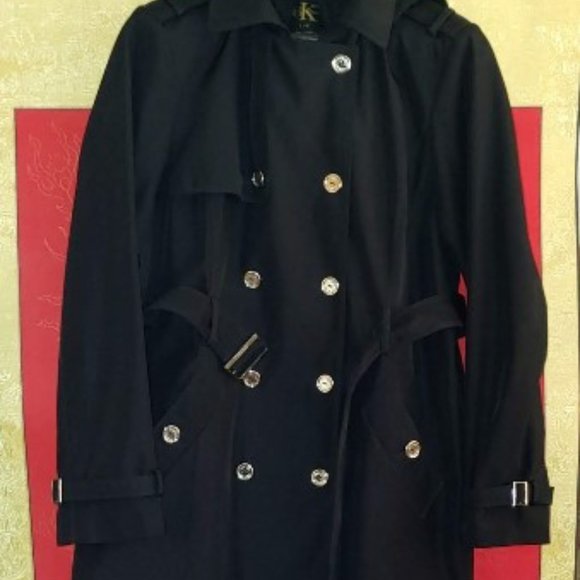 Calvin Klein Women's Black Trench Coat - Picture 12 of 12